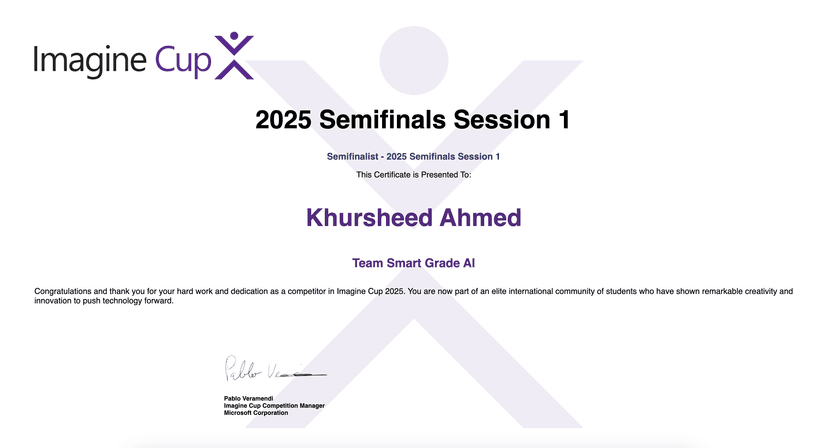 Microsoft Imagine Cup 2025 Semifinalist